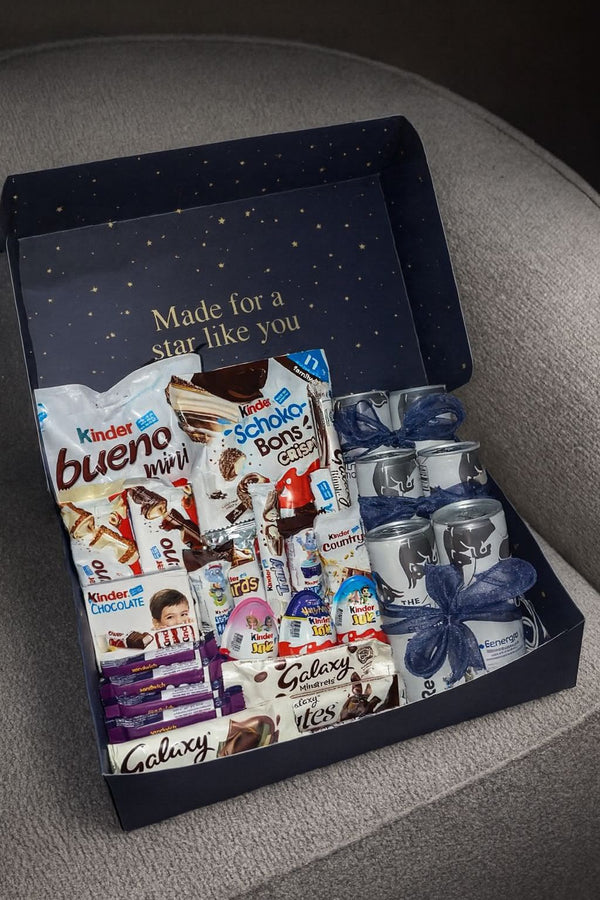 Chocolate box and your favorite drink